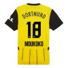 Officiële Voetbalshirt Borussia Dortmund Moukoko 18 Thuis 2024-25 - Heren